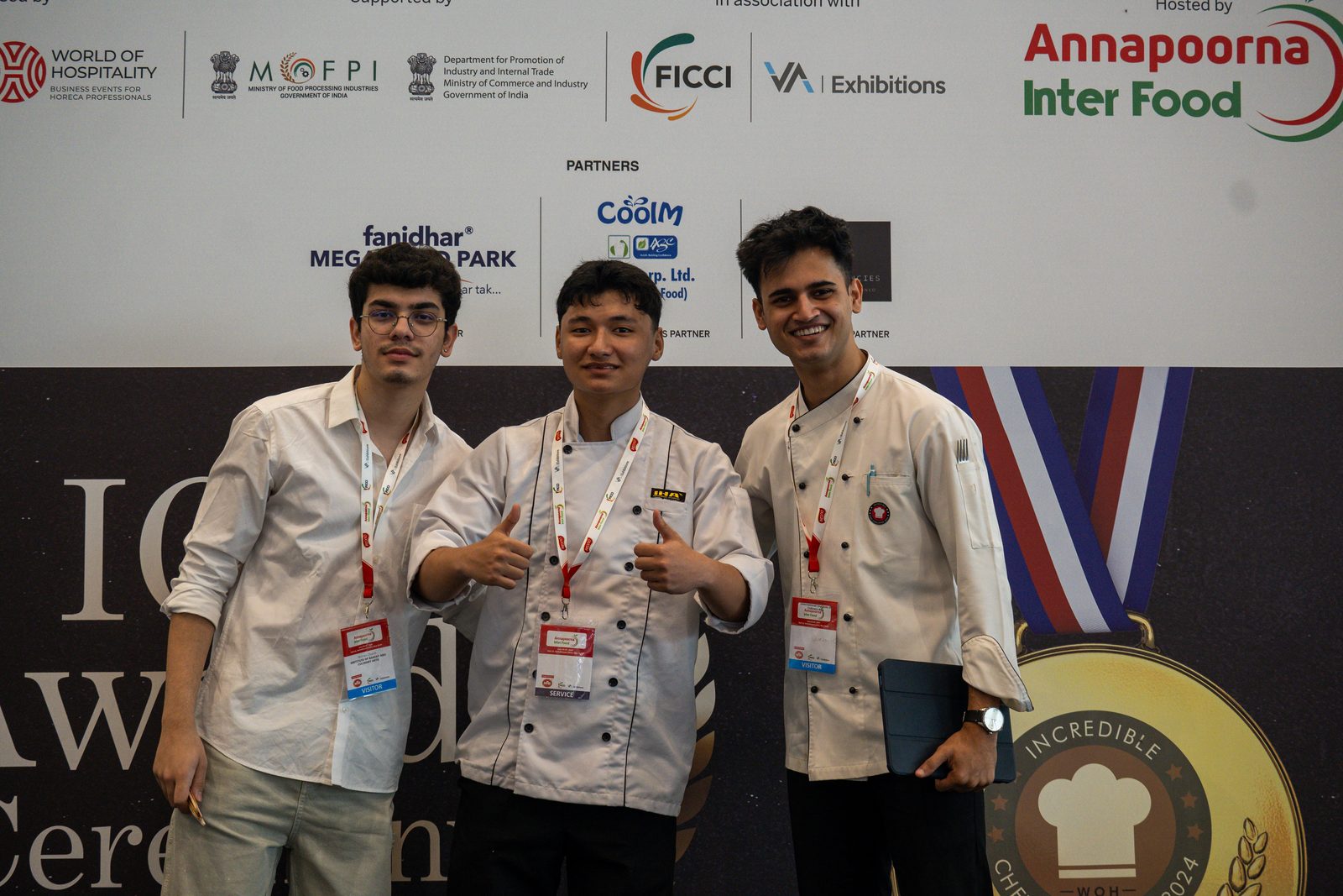 Judging panel at the Chef Challenge