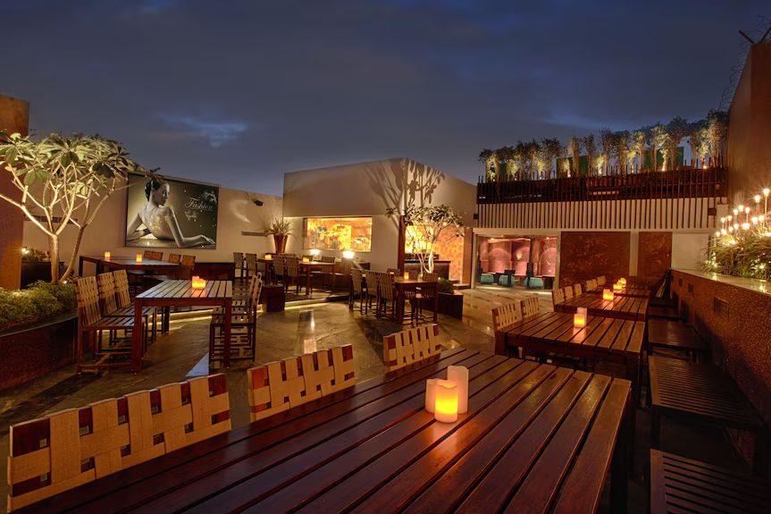 Candle-lit rooftop terrace at a hotel SG Hospitality has consulted for