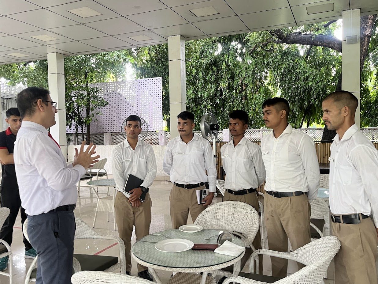 Service training session at the guesthouse
