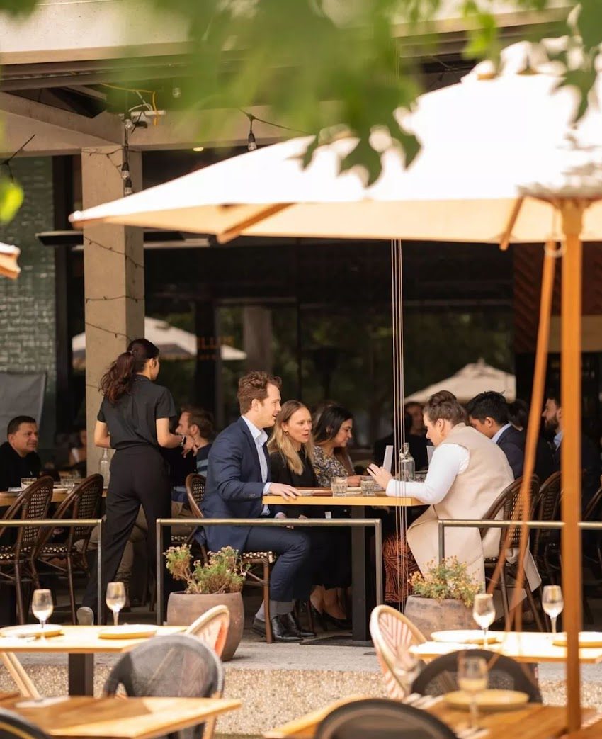 Guests dining outdoors at Spiced @ Barangaroo
